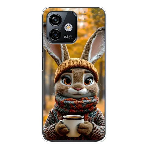 Чохол з малюнком «Зайчик з кавою» для Ulefone Note 16 Pro Чохол з малюнком «Зайчик з кавою» для Ulefone Note 16 Pro