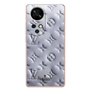 Текстурный Чехол Louis Vuitton для Ноте 17 Про (Белый ЛВ)