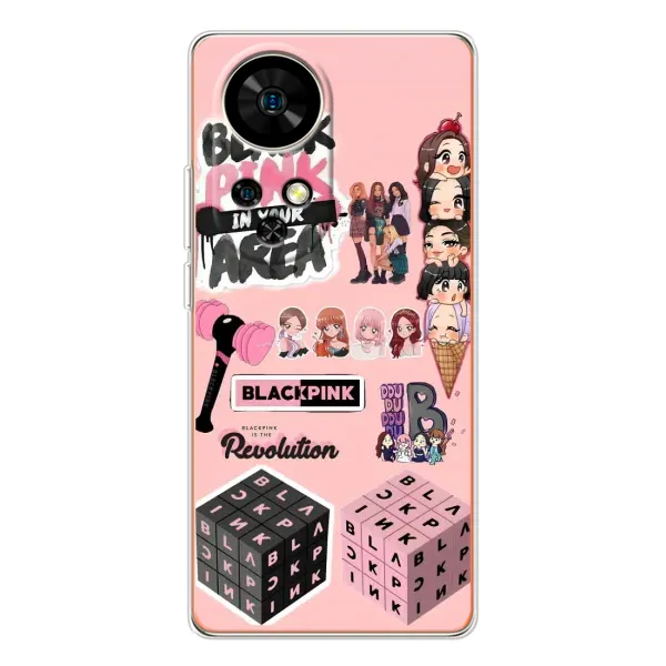Чехол с рисунком «BLACK PINK коллаж» для Ulefone Note 17 Pro