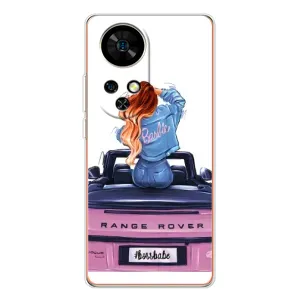 Силиконовый Чехол на Ulefone Note 17 Pro с картинкой Стильных Девушек (Девушка на машине)