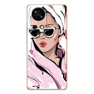 Чехол с картинкой Модные Девчонки Ulefone Note 17 Pro (Девушка в халате)