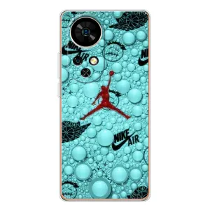 Силиконовый Чехол Nike Air Jordan на Ноте 17 Про (Джордан Найк)
