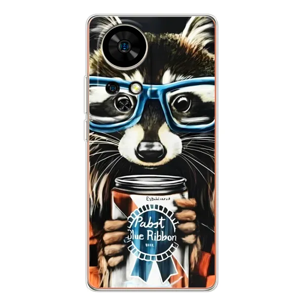 Чехол с рисунком «Енот в очках» для Ulefone Note 17 Pro Чехол с рисунком «Енот в очках» для Ulefone Note 17 Pro
