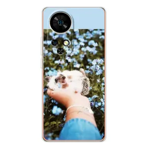 Чехлы с изображением разных животных для Ulefone Note 17 Pro (Ежик на руках)