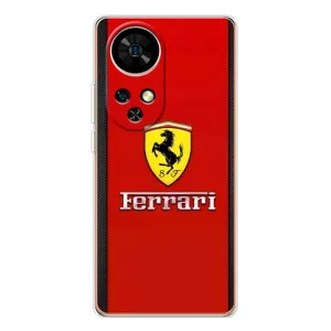 Силиконовый бампер с картинкой машины на Ulefone Note 17 Pro (Ferrari Logo)