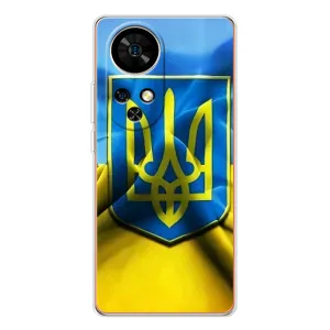 Чехол с картинкой (Патриотический ГЕРБ) на Ulefone Note 17 Pro (Герб и Флаг Украины)