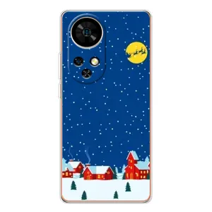 Силиконовый бампер на рождество для Ulefone Note 17 Pro (Город в снегу)