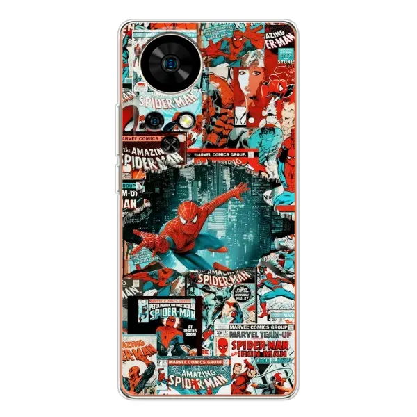 Чехол с рисунком «Комиксы Человек Паук» для Ulefone Note 17 Pro Чехол с рисунком «Комиксы Человек Паук» для Ulefone Note 17 Pro