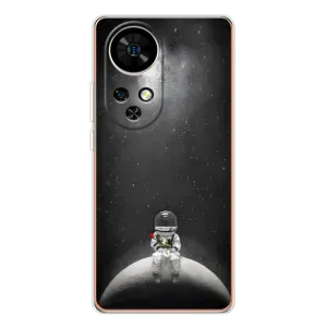 Силиконовый Чехол с принтом "Космонавты" на Ulefone Note 17 Pro (Космонавт романтик)