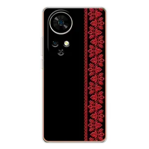 Силиконовый Чехол на Ulefone Note 17 Pro (Красная Вышиванка)