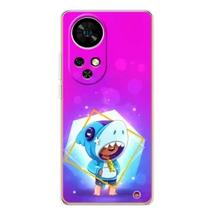 Чехол Бравл Старс для Ulefone Note 17 Pro (Леон в костюме Акулы)