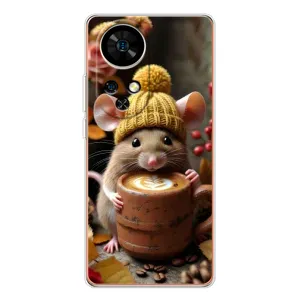 Чехол с рисунком «Мышка с кофе» для Ulefone Note 17 Pro