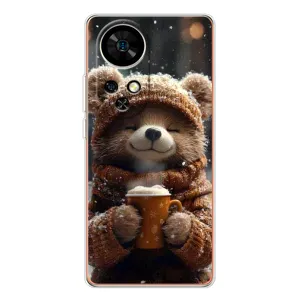 Чехол с рисунком «Медвежонок с кофе» для Ulefone Note 17 Pro