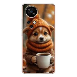 Чехол с рисунком «Собачка с кофе» для Ulefone Note 17 Pro