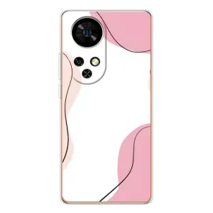Чехол цветочный дизайн для Ulefone Note 17 Pro (Розовый фон)