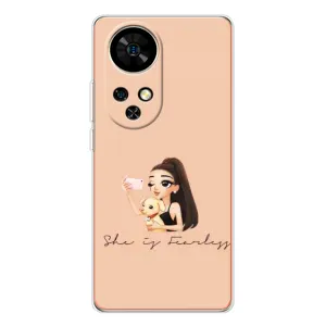 Силиконовый Чехол на Ulefone Note 17 Pro с картинкой Стильных Девушек (С собакой)