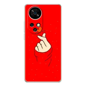 Чехлы (Знак сердечка) на Ulefone Note 17 Pro (Сердце на красном)