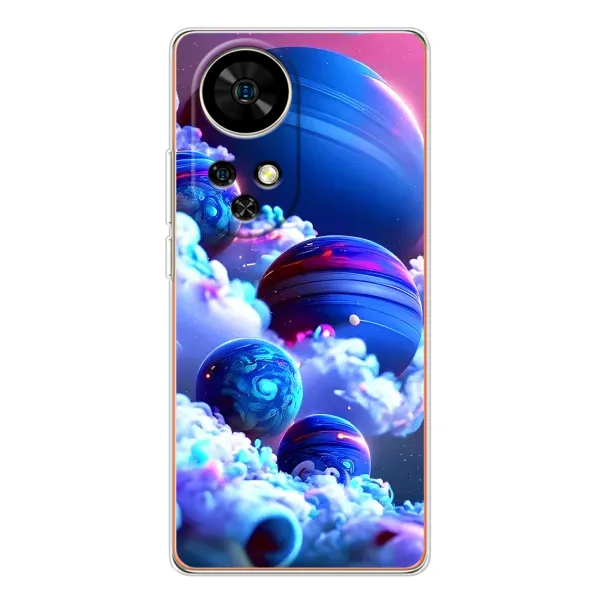 Чехол с рисунком «Синие планеты» для Ulefone Note 17 Pro