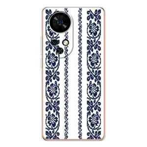 Силиконовый Чехол на Ulefone Note 17 Pro с картинкой Вышиванки (Синяя вышиванка)