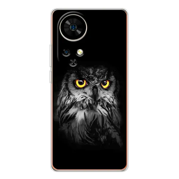 Чехол с рисунком «Сова на чёрном» для Ulefone Note 17 Pro Чехол с рисунком «Сова на чёрном» для Ulefone Note 17 Pro