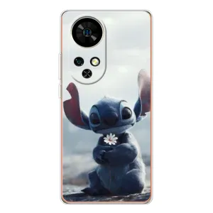 Чехол с рисунком «Стич с цветочком» для Ulefone Note 17 Pro