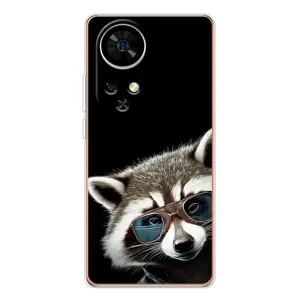 Силиконовый Чехол с Енотами на Ulefone Note 17 Pro (Стильный Енот)