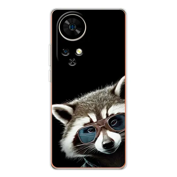 Чехол с рисунком «Стильный Енот» для Ulefone Note 17 Pro Чехол с рисунком «Стильный Енот» для Ulefone Note 17 Pro