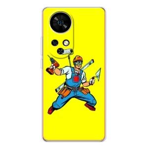 Силиконовый бампер (Работники) на Ulefone Note 17 Pro (Строитель)