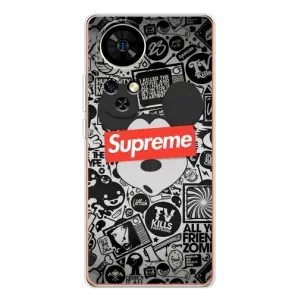 Чехол с Брендами одежды на Ноте 17 Про (Supreme Маус)