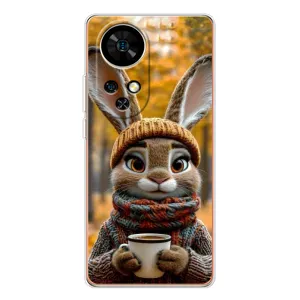 Чехол с рисунком «Зайчик с кофе» для Ulefone Note 17 Pro