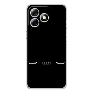 Силиконовый бампер с картинкой машины на Ulefone Note 18 Pro (Силует Audi)
