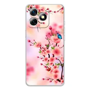 Чехол с принтом САКУРЫ на Ulefone Note 18 Pro (Бабочки на сакуре)