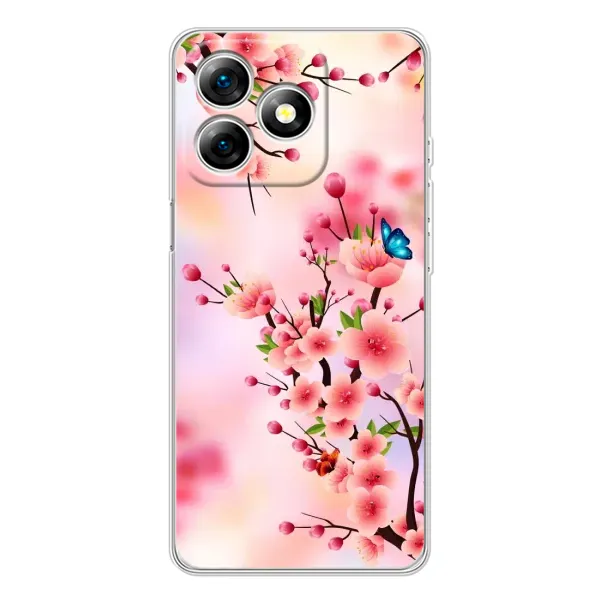 Чехол с рисунком «Бабочки на сакуре» для Ulefone Note 18 Pro Чехол с рисунком «Бабочки на сакуре» для Ulefone Note 18 Pro