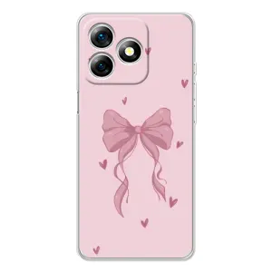 Чехол с рисунком «Бант на розовом» для Ulefone Note 18 Pro