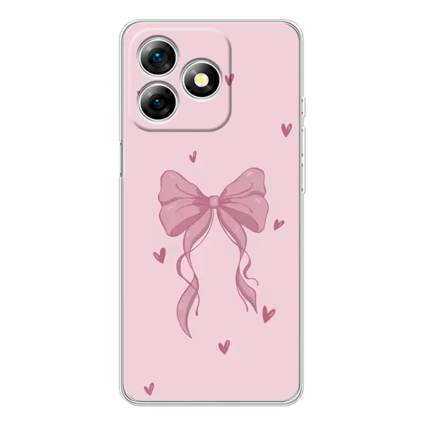 Чехол с рисунком «Бант на розовом» для Ulefone Note 18 Pro