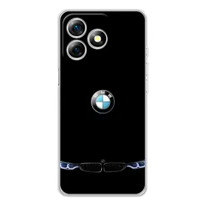 Силиконовый бампер с картинкой машины на Ulefone Note 18 Pro (Черный BMW)