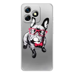 Чохол (ТПУ) Милі песики для Ulefone Note 18 Pro (Бульдог в окулярах)