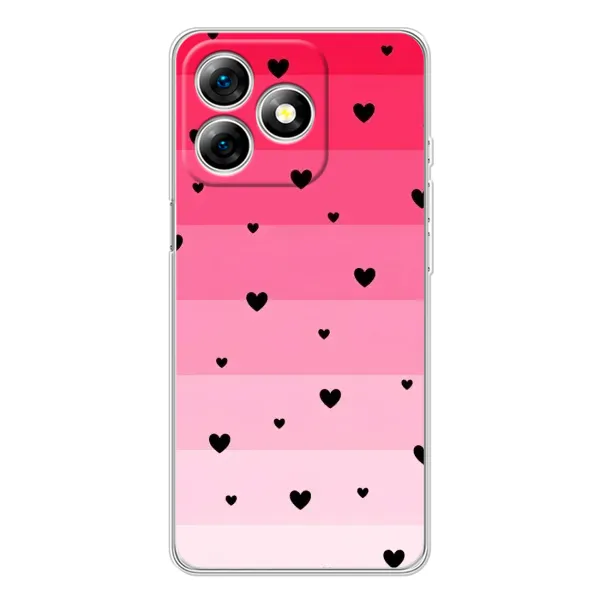 Чехол с рисунком «Чорные сердечки» для Ulefone Note 18 Pro Чехол с рисунком «Чорные сердечки» для Ulefone Note 18 Pro