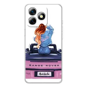 Силіконовый Чохол на Ulefone Note 18 Pro з картинкой Модных девушек (Дівчина на машині)