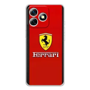 Силиконовый бампер с картинкой машины на Ulefone Note 18 Pro (Ferrari Logo)