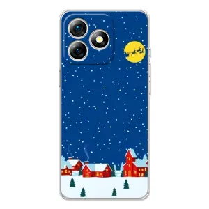 Силиконовый бампер на рождество для Ulefone Note 18 Pro (Город в снегу)