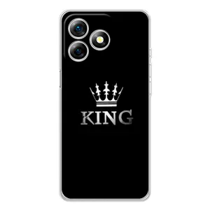 Чохол (Корона на чорному фоні) для Ноте 18 Про (KING)