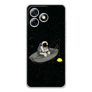Силіконовый Чохол з принтом "Космонавти" на Ulefone Note 18 Pro (Космонавт на рибалці)