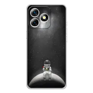 Силіконовый Чохол з принтом "Космонавти" на Ulefone Note 18 Pro (Космонавт романтик)