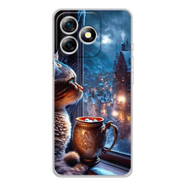 Чехол с рисунком «Кот новогодний» для Ulefone Note 18 Pro Чехол с рисунком «Кот новогодний» для Ulefone Note 18 Pro