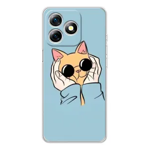 Бампер з зображенням Котиків для Ноте 18 Про (КОТИК в окулярах)