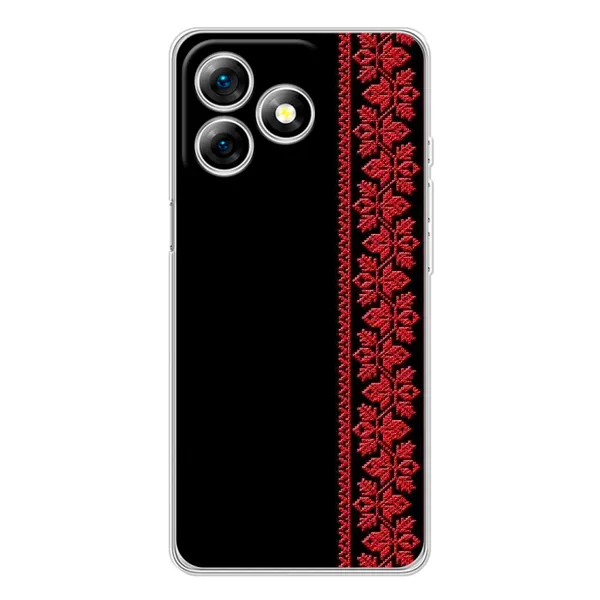Чехол с рисунком «Красная Вышиванка» для Ulefone Note 18 Pro Чехол с рисунком «Красная Вышиванка» для Ulefone Note 18 Pro