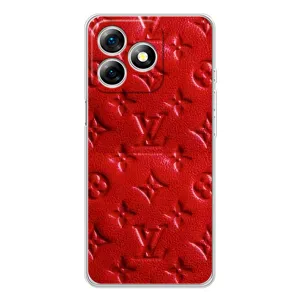 Текстурний Чохол Louis Vuitton для Ноте 18 Про (Червоний ЛВ)