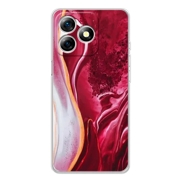 Чехол с рисунком «Красный мрамор» для Ulefone Note 18 Pro Чехол с рисунком «Красный мрамор» для Ulefone Note 18 Pro