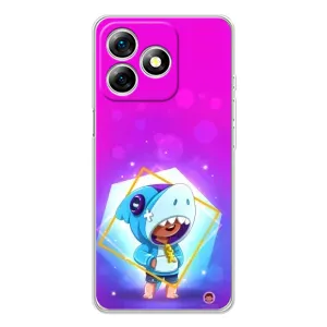 Чехол Бравл Старс для Ulefone Note 18 Pro (Леон в костюме Акулы)